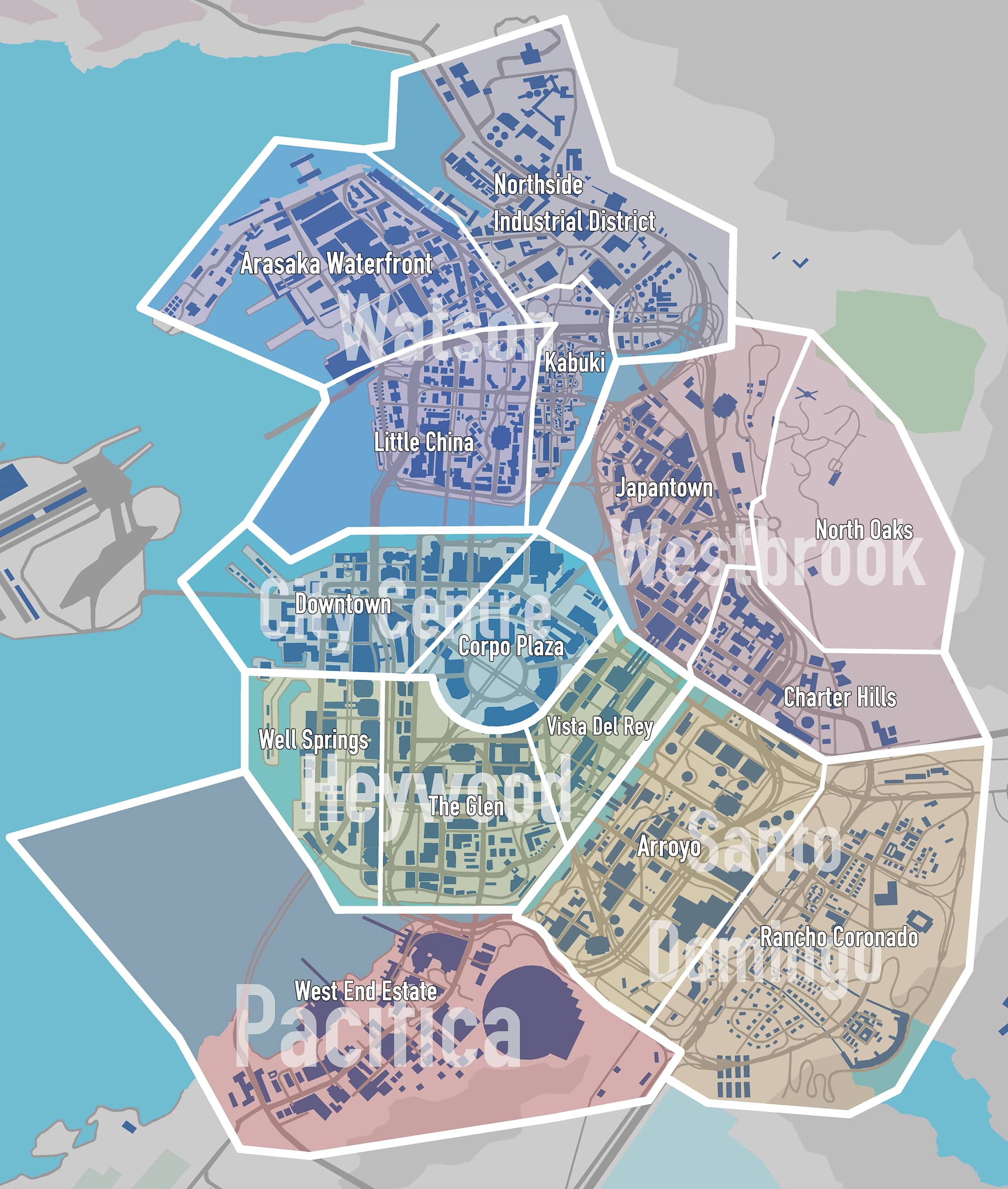 赛博朋克2077地图有多大 7大区域6大不夜城供玩家探索