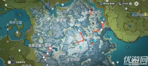 原神雪山冰晶蝶地图分布位置介绍