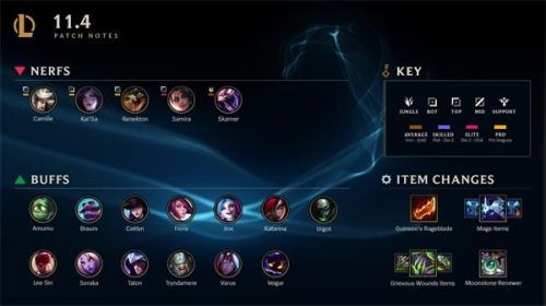 英雄联盟11.4版本什么时候更新 LOL11.4版本更新内容