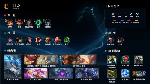 英雄联盟4月15日11.8更新内容一览 LOL4.15更新了什么