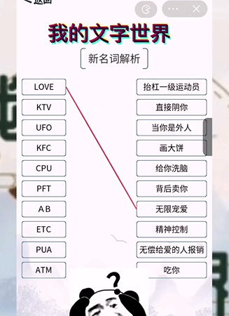 我的文字世界新名词解析怎么过 我的文字世界新名词解析通关攻略